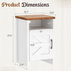 YESHOMY Farmhouse Modern Nightstand - Image 3