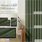 80 Inches Long Olive Green Pinch Pleat Thick Linen Curtains - Image 4