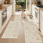 Madane Washable Kitchen Rug Set of 3 Small Area Rugs Non-Slip by Madane