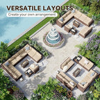 Aoxun Patio Furniture Sets, 12-Piece Outdoor Patio Furniture - Image 8