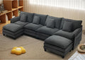 140" Cloud Couch, Modular Sectional Sofa by Unknown