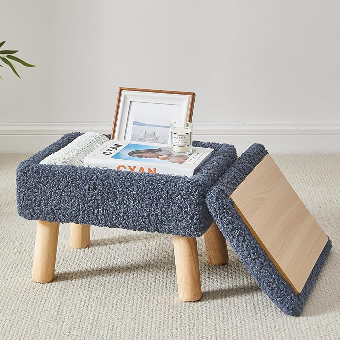 Storage Ottoman, Small Foot Stool Ottoman by FIMIVIBI
