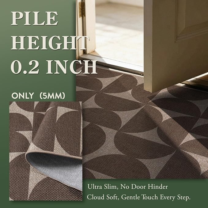 Lahome Tan Outdoor Rug 5x7, Semi Circle Easy Jute Indoor Outdoor Patio Rug | ug - Image 3