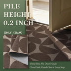 Lahome Semi Circle Easy Jute Non Slip Kitchen Runner, 2x8 Hallway Runner | - Image 3