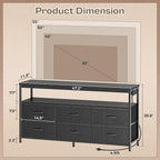 Huuger LED TV Stand for Bedroom, 47 Inch Dresser TV Stand for 43, 55 Inch TV - Image 2