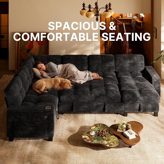 Marsail 110" Sectional Sleeper Sofa - Image 7