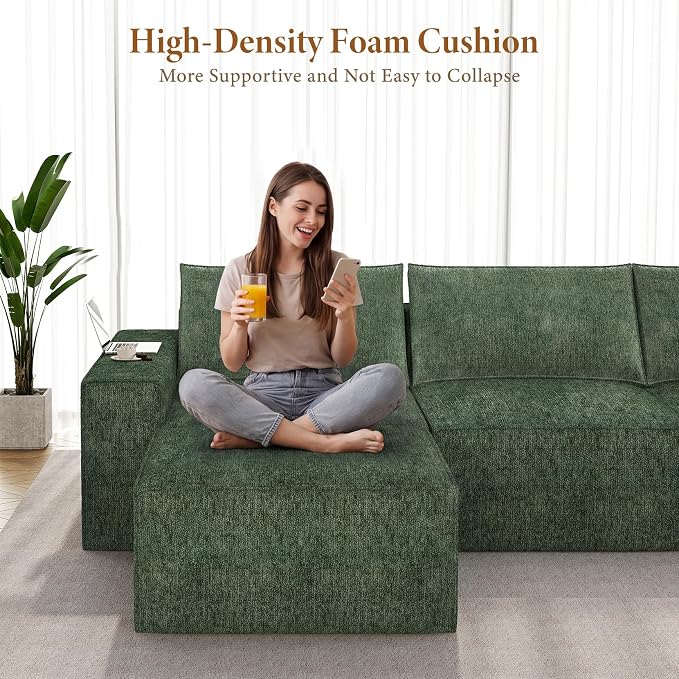 Vesgantti 143.7" Oversized Boneless Couch, Modern 7 Seater Modular Sectional - Image 4