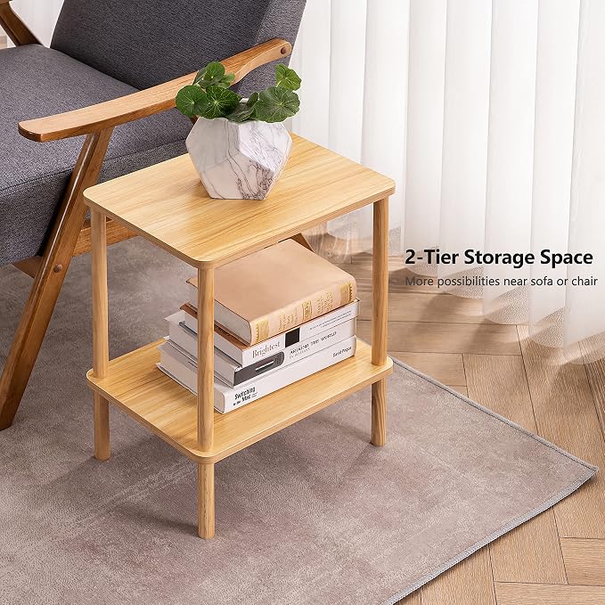 Apicizon 2 Tier End Table Set of 2, Small Side Table - Image 7