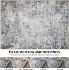 6x9 Area Rugs for Living Room Washable Bedroom Dining Room Brown Blue | Modern - Image 7