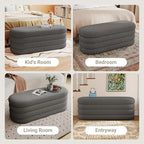Busaurus Storage Ottoman Bench 49.2 Inch Upholstered Fabric Storage Bench - Image 7