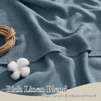 RYB HOME Linen Semi Sheer Kitchen Curtains Over Sink 36 inches Length | Light - Image 2