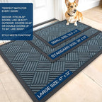 OLANLY Front Door Mat Outside Entrance 47x23, Waterproof Heavy-Duty Doormat | - Image 2