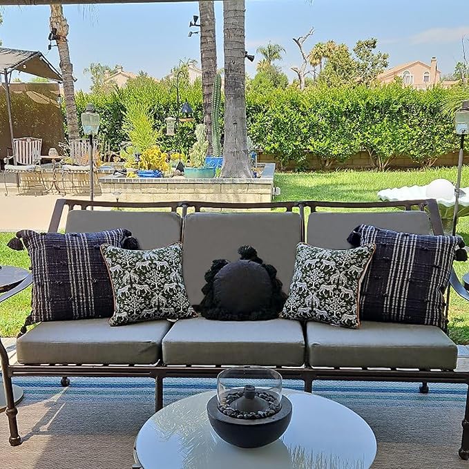 Sqodok Patio Cushion Cover 22x20 inch, Outdoor Seat Cushion Slip Cover - Image 3