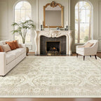Soalmost 7x10 Area Rug for Living Room Washable Rugs Non-Slip Beige/Brown | by Soalmost