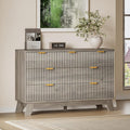 BORNOON Fluted 7 Drawer Dresser, 47.2" Wide Modern Boho Chest of Drawers by BORNOON