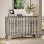 BORNOON Fluted 7 Drawer Dresser, 47.2" Wide Modern Boho Chest of Drawers by BORNOON