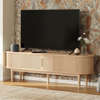 LINSY HOME 58" Fluted TV Stand for TVs up to 65 Inch, Mid Century Modern - Image 4