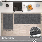 BEQHAUSE Kitchen Rugs and Mats 2PCS Non-Slip, Charcoal | Kitchen Mats - Image 2