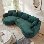 122.04'' Curved Sectional Sofa Couch - Image 3