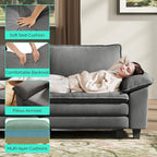 LINSY HOME 157" Modular U-Shaped Sectional Sofa, 4-Seat Corduroy Modern Cloud - Image 4
