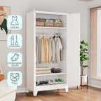 erosoei 71 "Metal Armoire Wardrobe Closet, Steel Clothing Storage Cabinet - Image 8