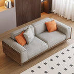 64.56" Mid-Century Modern 2-Seater Fabric Sofa Couch - Image 4