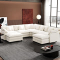 Ihanherry 114" V-Shaped Modern Sofa Modular Sectional Cloud Couch by iHanHerry