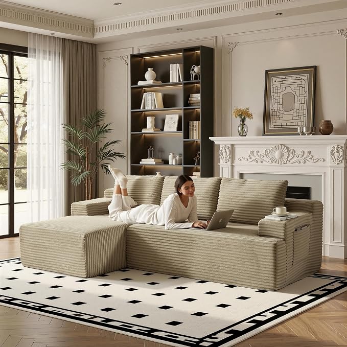 96" Sectional Couches for Living Room Cloud Couch Sofa - Image 9