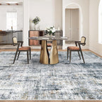 8x10 Area Rugs Washable Rug: Abstract Neutral Rugs Modern Non Slip Area Rug - Image 7