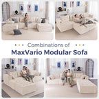 MAXYOYO 129.5" Modular Sectional Sofa Couch, U Shaped Modern Cloud Couch - Image 3