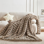 50x60 Inches Ultra-Soft Fuzzy Faux Fur Plush Throw Blanket by Serenhom