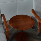 2PCS Accent Chairs with Table Set, Fabric Upholstered Modern Accent Armchair - Image 7