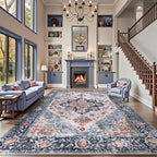 SERISSA 9x12 Washable Non Slip Boho Area Rug - Image 2