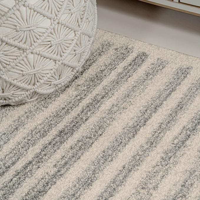 JONATHAN Y Khalil Modern Berber Stripe Cream/Gray Indoor Area Rug, Contemporary - Image 4
