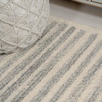 JONATHAN Y Khalil Modern Berber Stripe Cream/Gray Indoor Area Rug, Contemporary - Image 4