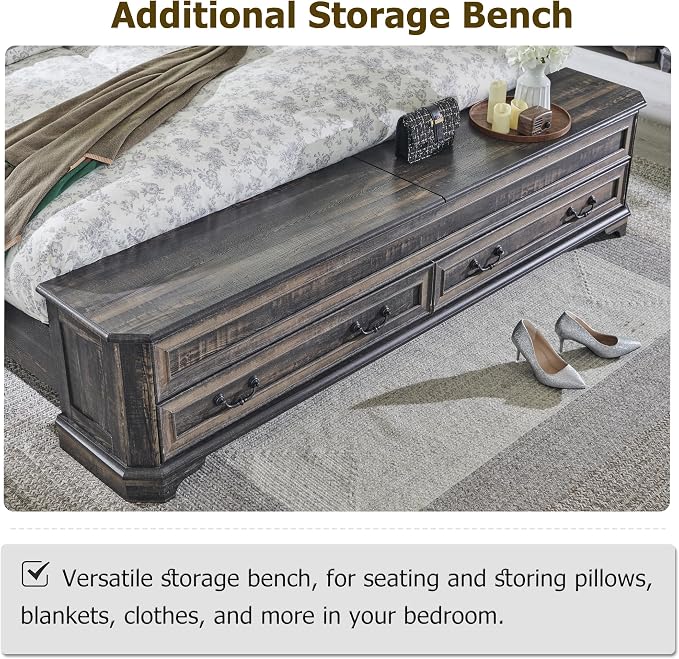 T4TREAM Farmhouse Queen Bed - Image 5
