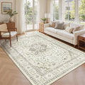 5x7 Area Rugs for Living Room, Large Washable Rug, Dining Room, Low Pile by Zesthome