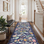 Washable Non-Slip Runner Rug 2x8: Water-Resistant Floral Kitchen Rug Indoor Low - Image 4