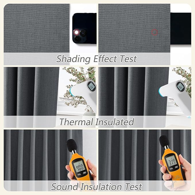 100% Blackout Curtains 84 Inch Length 2 Panels Set - Image 5