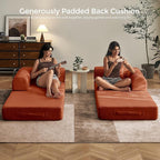 79" Convertible Sofa Bed with Fixed-Shape Frame & Removable Armrests, Modular - Image 3