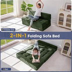 MAXYOYO 8" Folding Sofa Bed, Fold Out Chair Bed Sleeper Chair, Convertible - Image 3