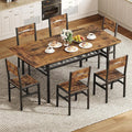 RALGEND 7-Piece Dining Table Set, Industrial Style Kitchen Set by RALGEND