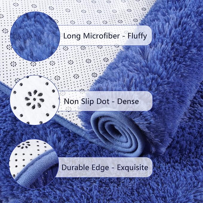 Chicrug Soft Runner Rug for Bedroom Living Room Plush Fluffy Rug 2x4, | Shag - Image 6