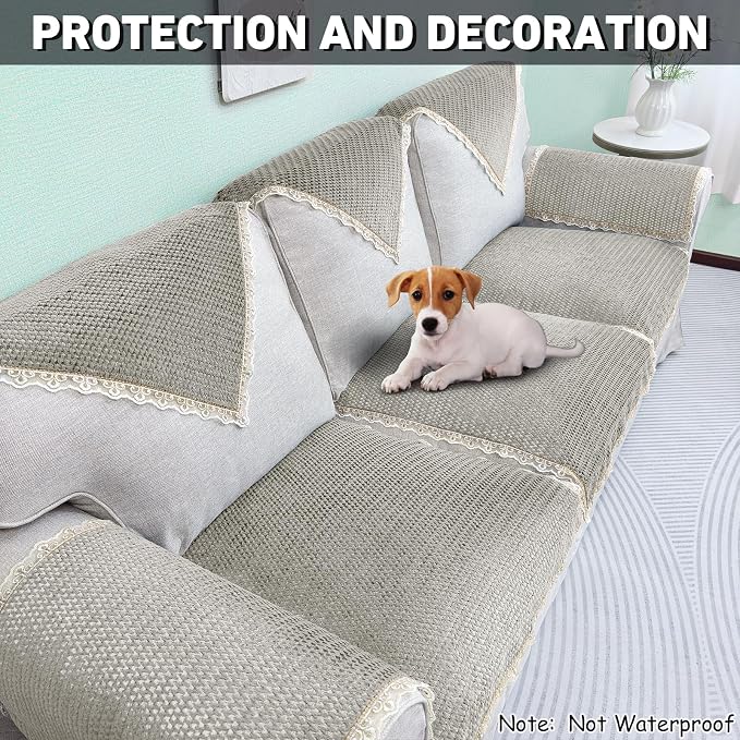 Velvet Couch Arm Covers - Image 4