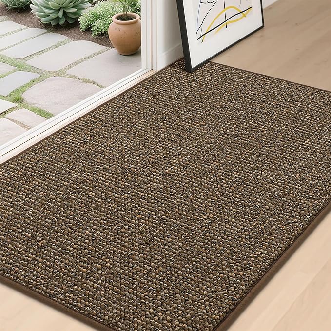 BEQHAUSE Dirt Trapper Door Mat 32" x 48", Non-Slip Washable Doormats, Low by BEQHAUSE