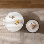 Round Marble Coffee Table Set of 2, 2 Piece Coffee Table and End Table - Image 6