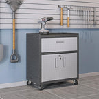 Manhattan Comfort Fortress Textured Metal 31.5" Garage Mobile Cabinet - Image 2
