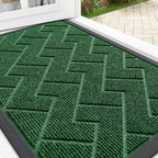 OLANLY Front Door Mat Outside 29.5x17, All-Season Absorbent Rubber Doormat | by OLANLY