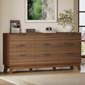 BORNOON 63" Long Dresser for Bedroom, 9-Drawer Fluted Dresser, Extra-Wide Wood by BORNOON