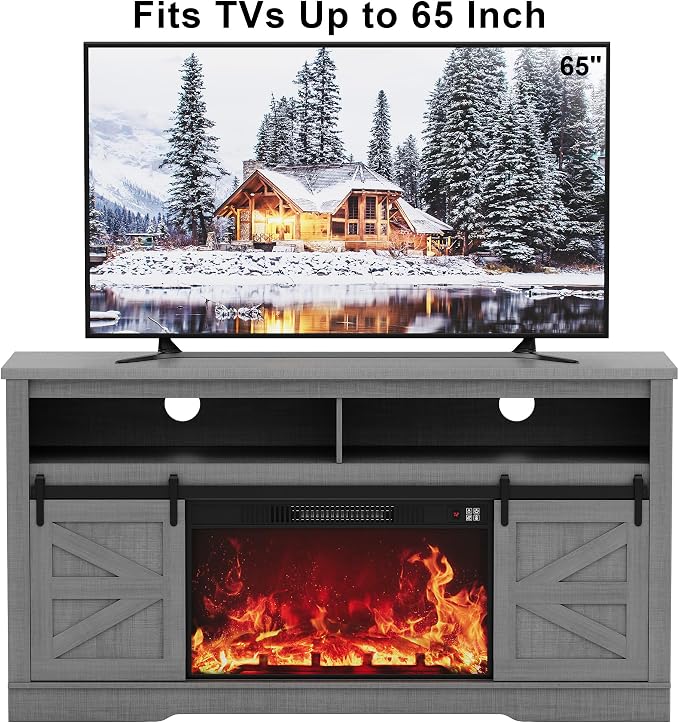 JUMMICO Fireplace TV Stand for 65+ Inch TV - Image 4